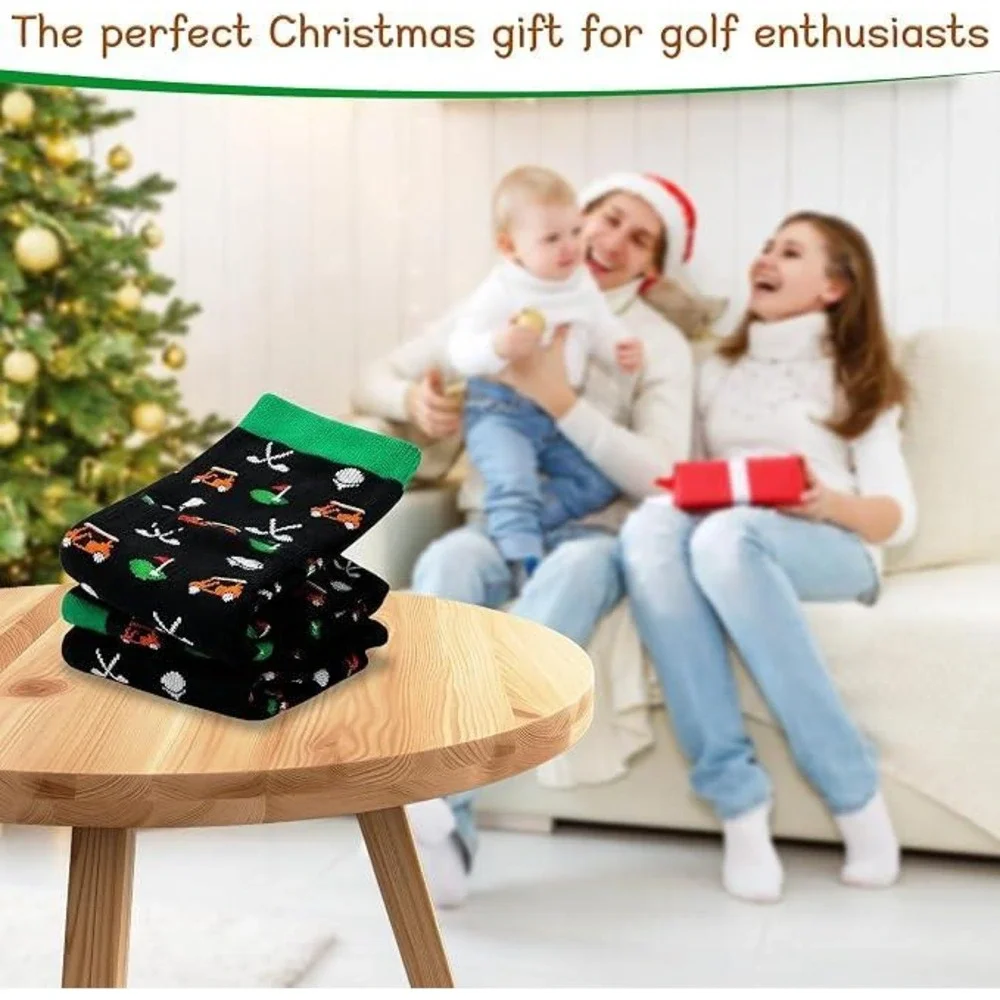 Funny Golf Socks Men's US 10-13 Comfortable Fit Stocking Stuffers for Adults